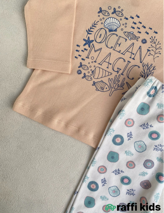Sehirli okean 2-li dəst -Türkiyə istehsalı pambıq uşaq geyimi|Raffi Kids