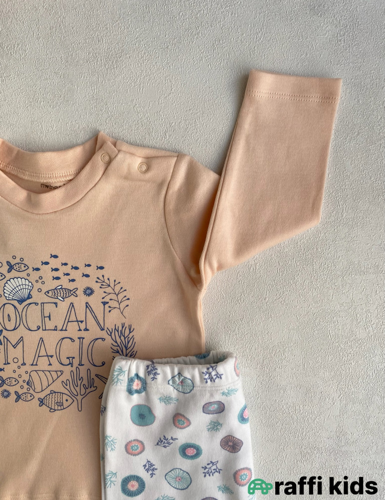 Sehirli okean 2-li dəst -Türkiyə istehsalı pambıq uşaq geyimi|Raffi Kids
