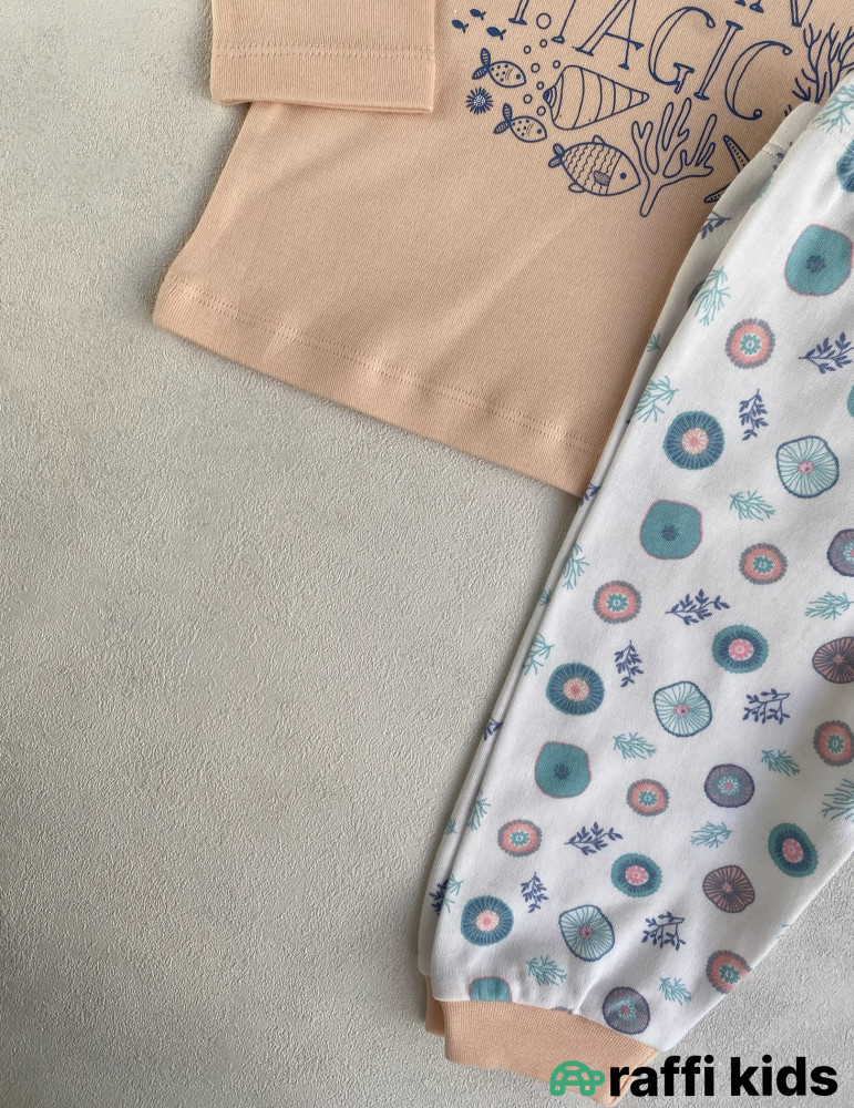 Sehirli okean 2-li dəst -Türkiyə istehsalı pambıq uşaq geyimi|Raffi Kids