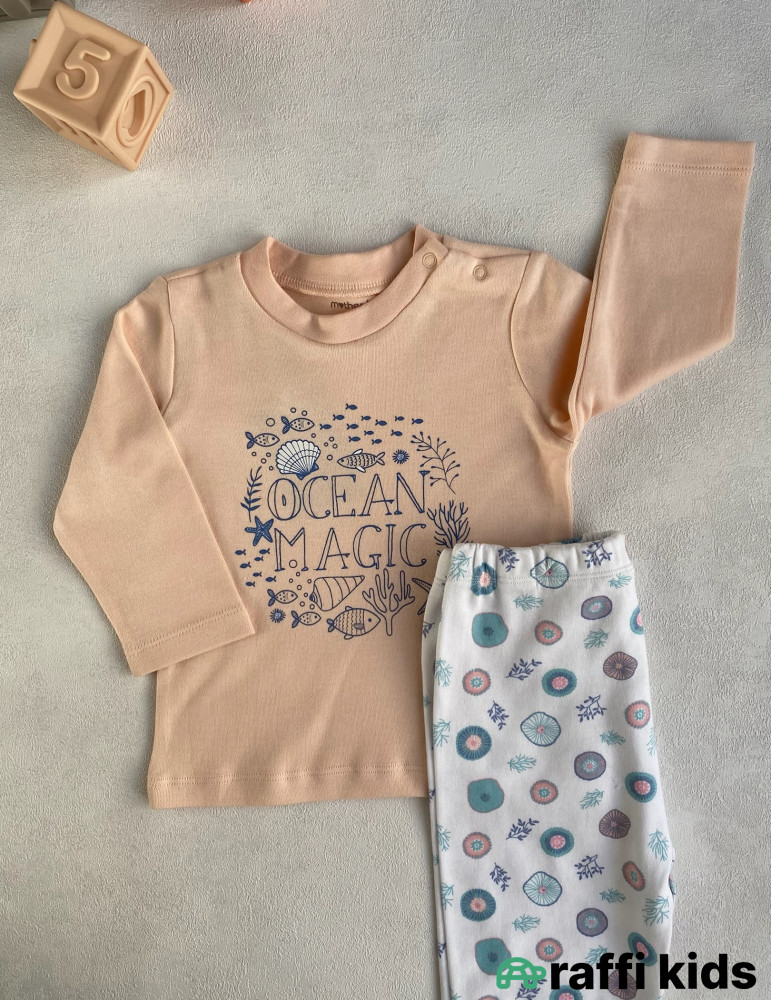 Sehirli okean 2-li dəst -Türkiyə istehsalı pambıq uşaq geyimi|Raffi Kids