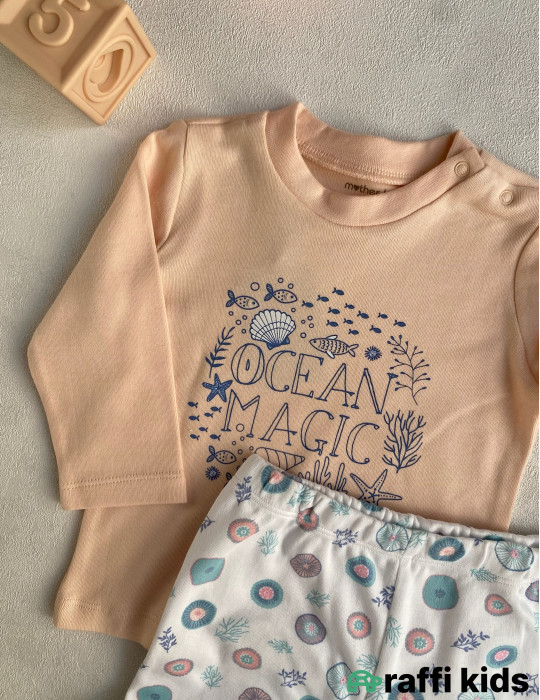Sehirli okean 2-li dəst -Türkiyə istehsalı pambıq uşaq geyimi|Raffi Kids