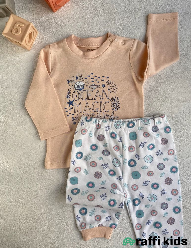 Sehirli okean 2-li dəst -Türkiyə istehsalı pambıq uşaq geyimi|Raffi Kids