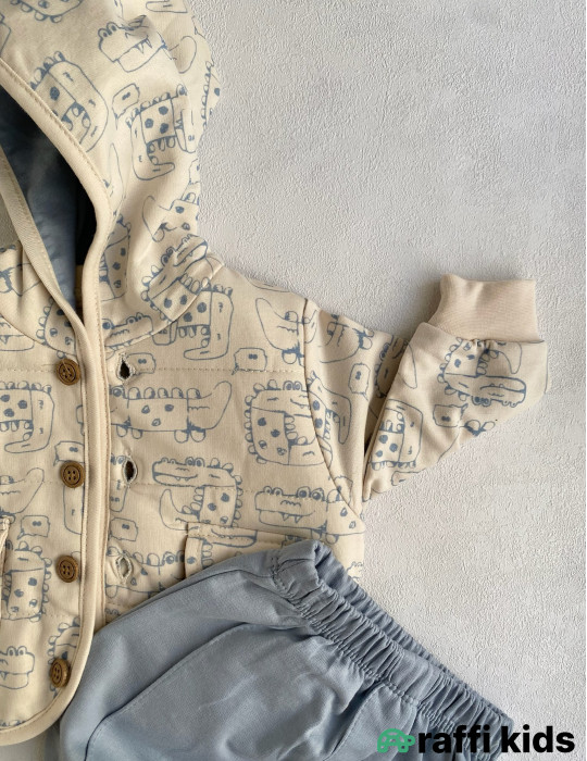 Riga gəzintisi 3-lü dəst  -Türkiyə istehsalı pambıq uşaq geyimi|Raffi Kids