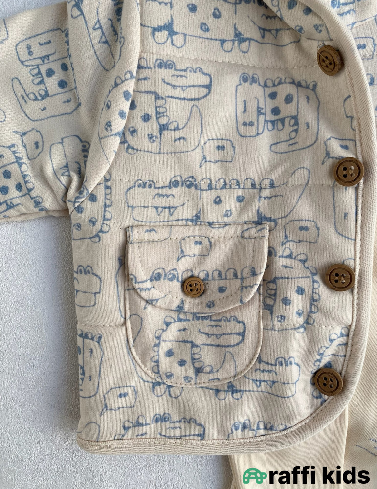 Riga gəzintisi 3-lü dəst  -Türkiyə istehsalı pambıq uşaq geyimi|Raffi Kids