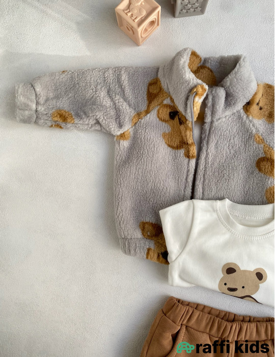 Alaska 3-lü dəst -Türkiyə istehsalı pambıq uşaq geyimi|Raffi Kids
