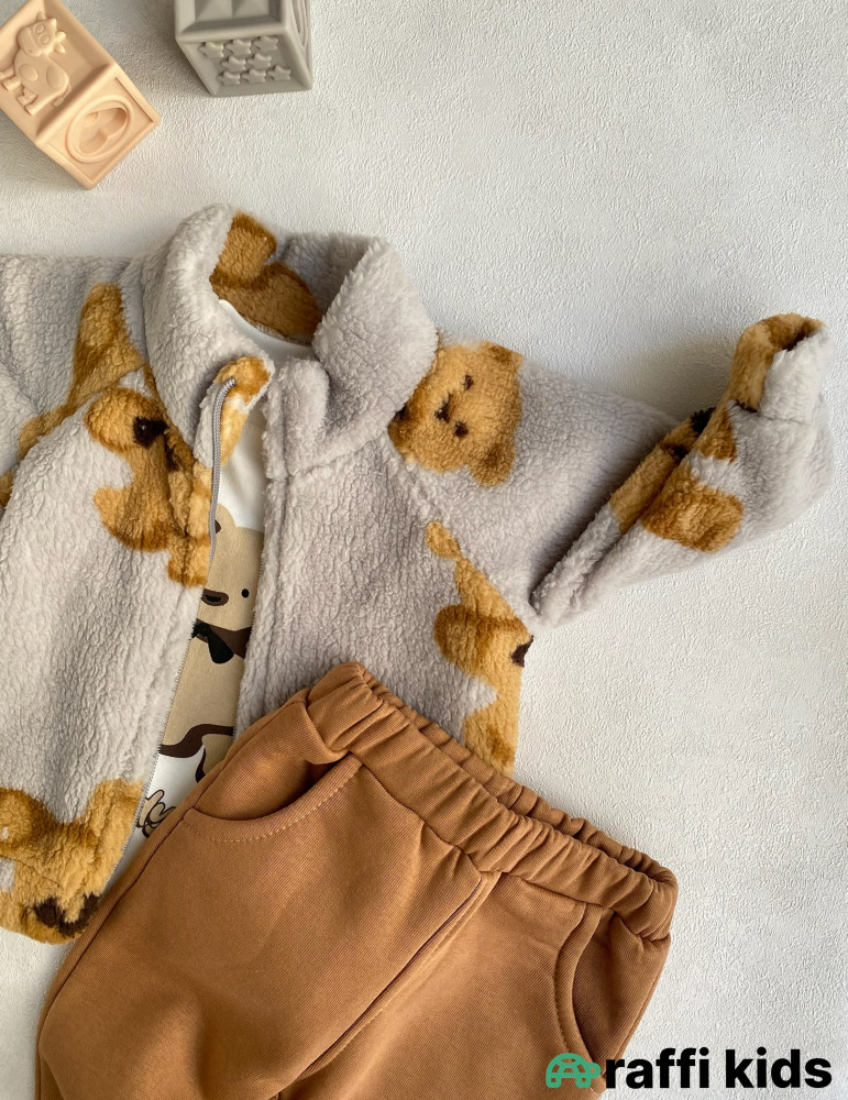 Alaska 3-lü dəst -Türkiyə istehsalı pambıq uşaq geyimi|Raffi Kids
