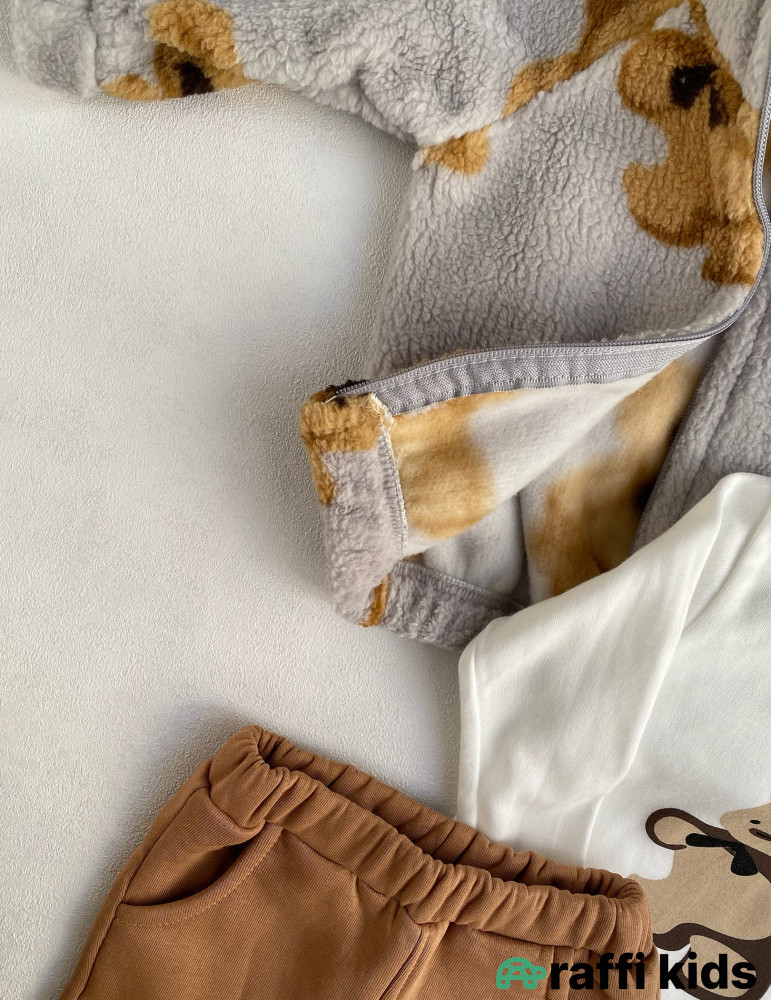 Alaska 3-lü dəst -Türkiyə istehsalı pambıq uşaq geyimi|Raffi Kids