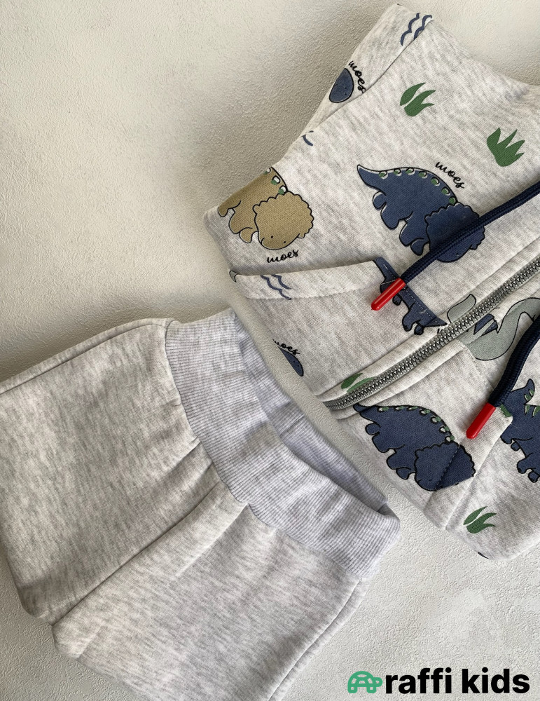 Triceratops 2-li dest -Türkiyə istehsalı pambıq uşaq geyimi|Raffi Kids