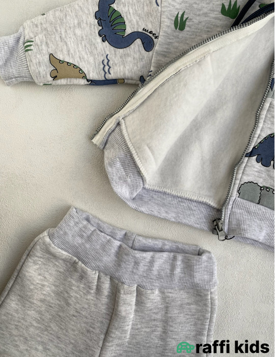 Triceratops 2-li dest -Türkiyə istehsalı pambıq uşaq geyimi|Raffi Kids