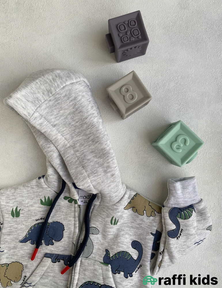 Triceratops 2-li dest -Türkiyə istehsalı pambıq uşaq geyimi|Raffi Kids
