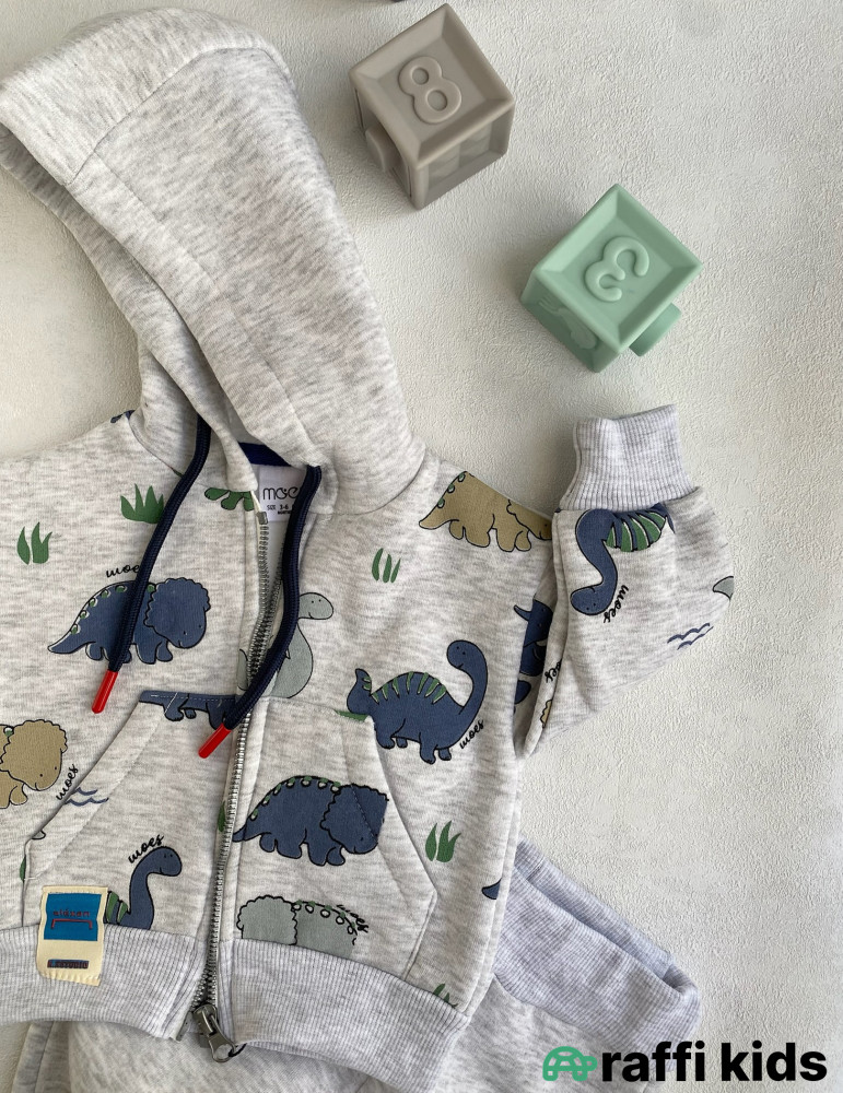Triceratops 2-li dest -Türkiyə istehsalı pambıq uşaq geyimi|Raffi Kids