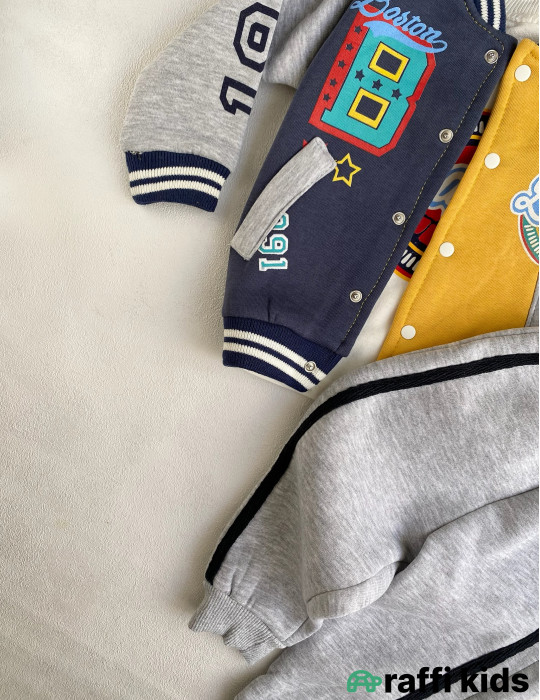 Boston leage 3-lü dəst -Türkiyə istehsalı pambıq uşaq geyimi|Raffi Kids