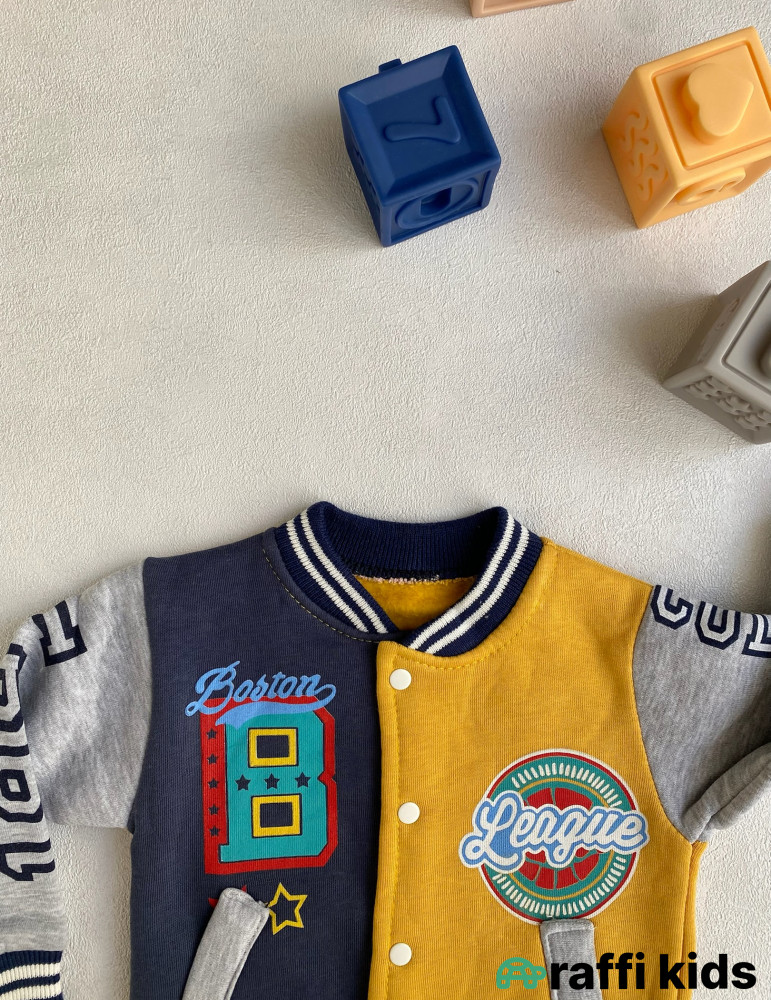 Boston leage 3-lü dəst -Türkiyə istehsalı pambıq uşaq geyimi|Raffi Kids