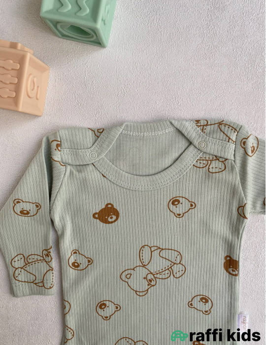 Uzunqol teddy body -Türkiyə istehsalı pambıq uşaq geyimi|Raffi Kids