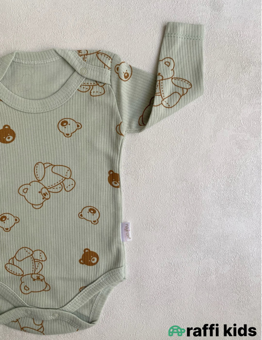Uzunqol teddy body -Türkiyə istehsalı pambıq uşaq geyimi|Raffi Kids