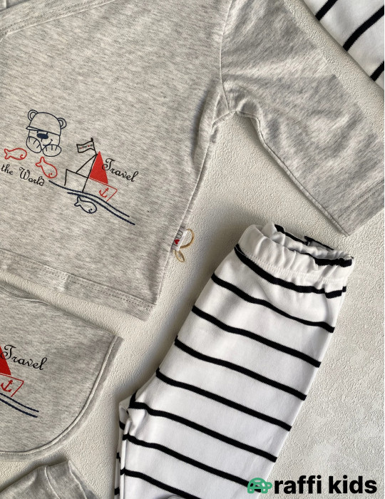 Balaca dənizçi 5-li dəst -Türkiyə istehsalı pambıq uşaq geyimi|Raffi Kids