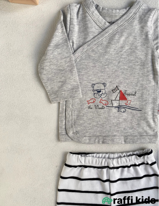 Balaca dənizçi 5-li dəst -Türkiyə istehsalı pambıq uşaq geyimi|Raffi Kids