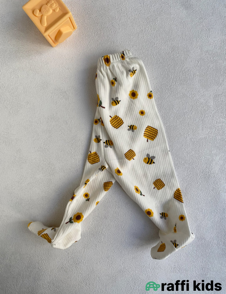 Bal arısı tək şalvar -Türkiyə istehsalı pambıq uşaq geyimi|Raffi Kids