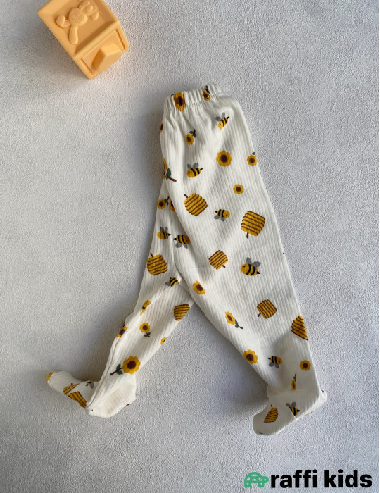 Bal arısı tək şalvar -Türkiyə istehsalı pambıq uşaq geyimi|Raffi Kids