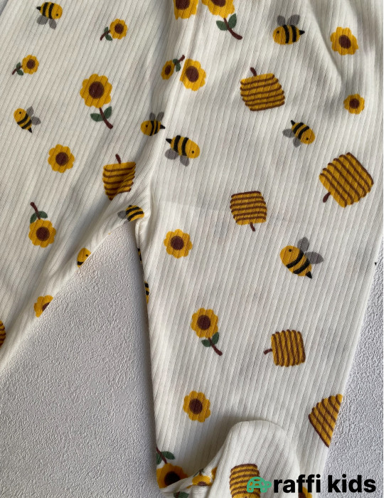 Bal arısı tək şalvar -Türkiyə istehsalı pambıq uşaq geyimi|Raffi Kids