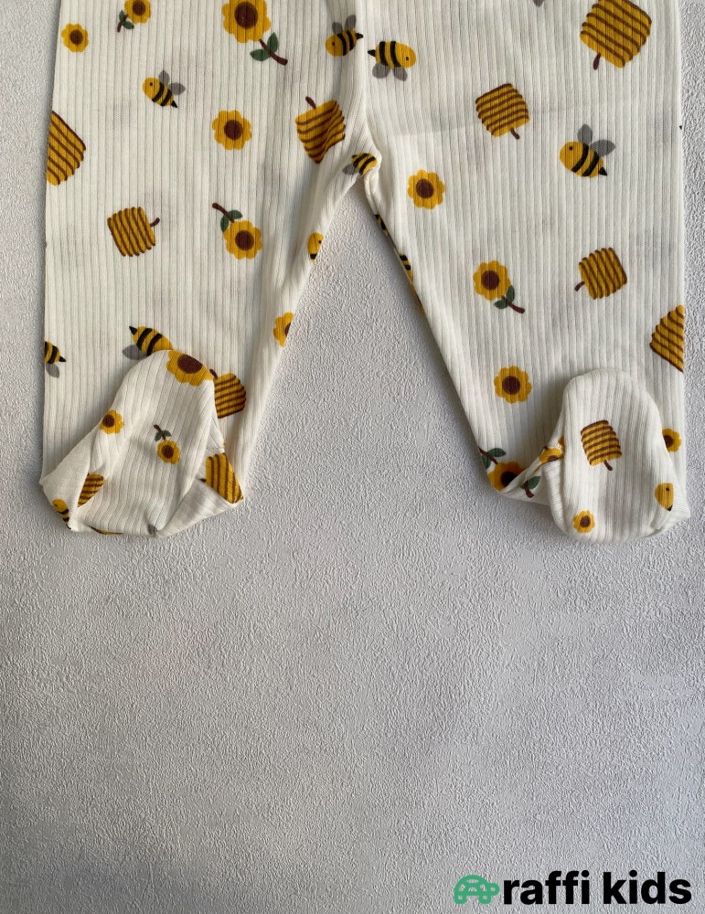 Bal arısı tək şalvar -Türkiyə istehsalı pambıq uşaq geyimi|Raffi Kids