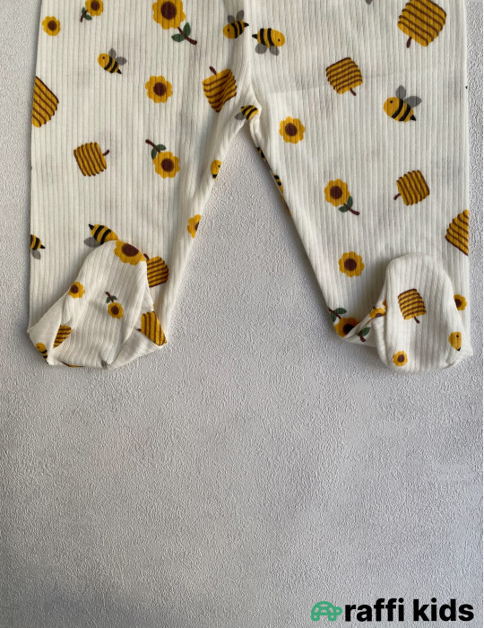 Bal arısı tək şalvar -Türkiyə istehsalı pambıq uşaq geyimi|Raffi Kids