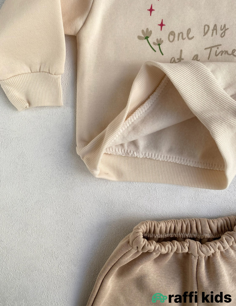 One day of a time 2-li dəst -Türkiyə istehsalı pambıq uşaq geyimi|Raffi Kids