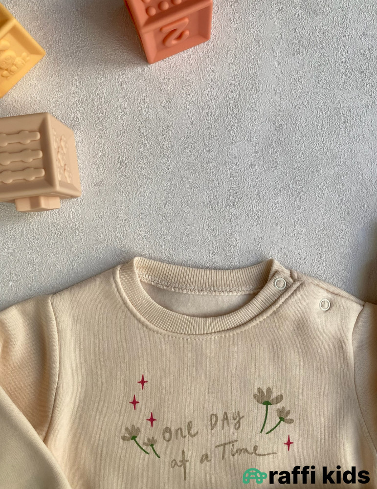 One day of a time 2-li dəst -Türkiyə istehsalı pambıq uşaq geyimi|Raffi Kids