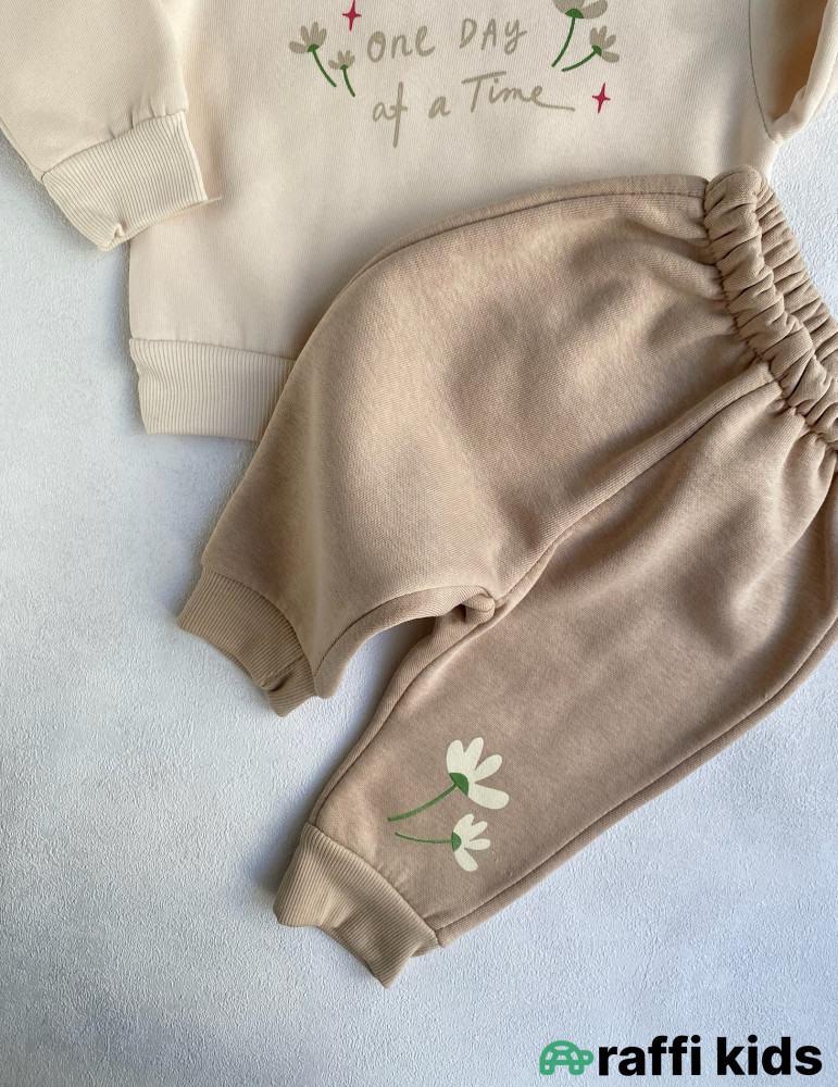 One day of a time 2-li dəst -Türkiyə istehsalı pambıq uşaq geyimi|Raffi Kids