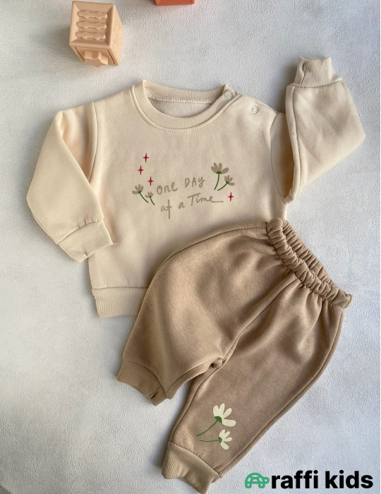 One day of a time 2-li dəst -Türkiyə istehsalı pambıq uşaq geyimi|Raffi Kids