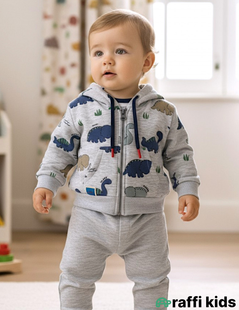Triceratops 2-li dest -Türkiyə istehsalı pambıq uşaq geyimi|Raffi Kids