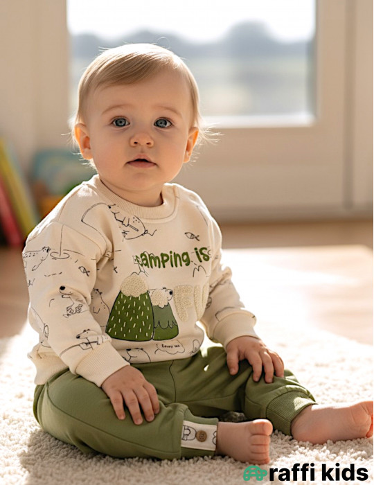 Camping 2-li dəst -Türkiyə istehsalı pambıq uşaq geyimi|Raffi Kids