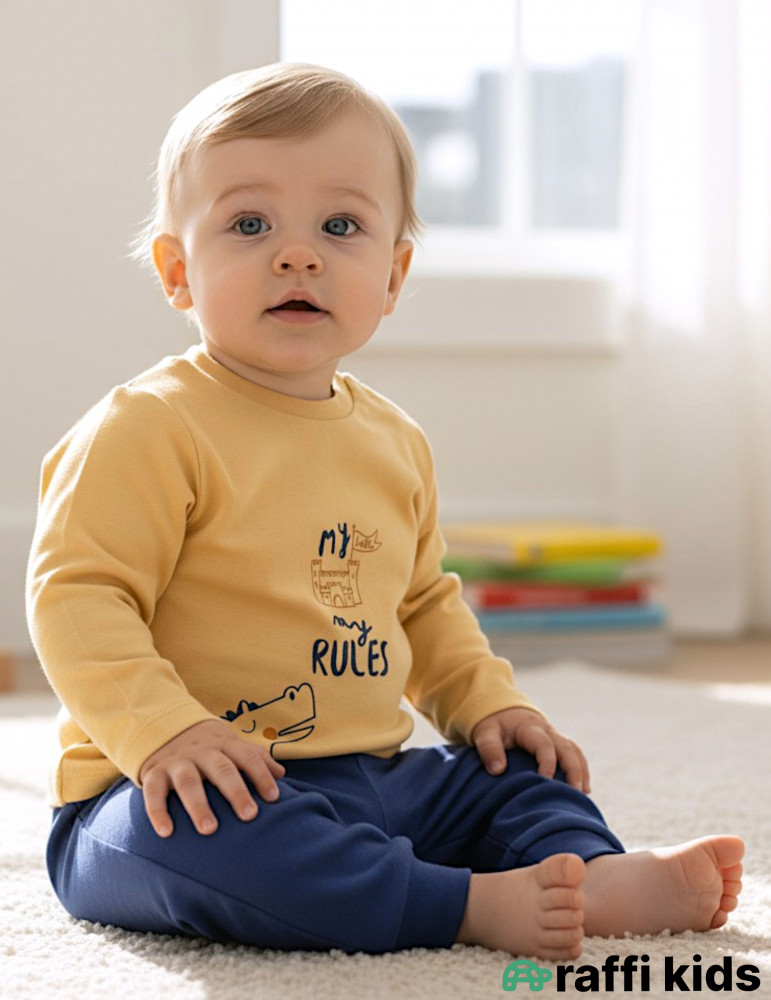 My rules oversize 2-li dəst -Türkiyə istehsalı pambıq uşaq geyimi|Raffi Kids