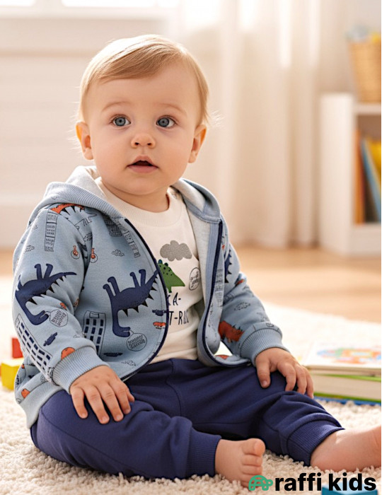 History 3-lü dəst -Türkiyə istehsalı pambıq uşaq geyimi|Raffi Kids