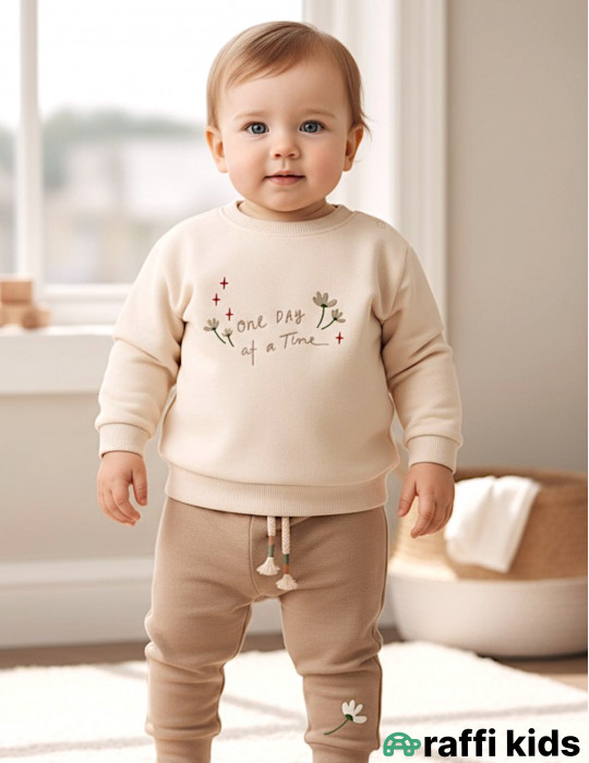 One day of a time 2-li dəst -Türkiyə istehsalı pambıq uşaq geyimi|Raffi Kids