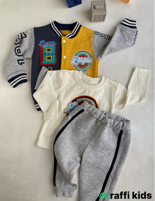 2-li dəst və ayaqqabı seti (12-18 aylıq körpələr üçün) -Türkiyə istehsalı pambıq uşaq geyimi|Raffi Kids