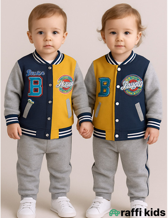 Boston leage 3-lü dəst -Türkiyə istehsalı pambıq uşaq geyimi|Raffi Kids