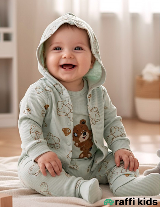 Balaca dost 3-lü dəst -Türkiyə istehsalı pambıq uşaq geyimi|Raffi Kids