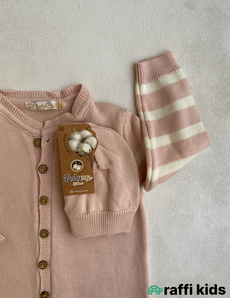 Pambıq toxunma çəhrayı papaqlı tulum - türkiyə istehsalı |Raffikids