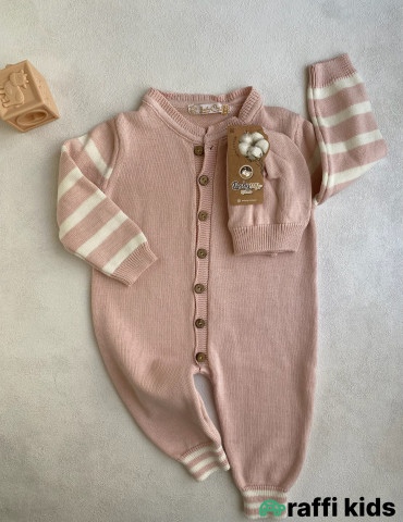 Pambıq toxunma çəhrayı papaqlı tulum - türkiyə istehsalı |Raffikids 2