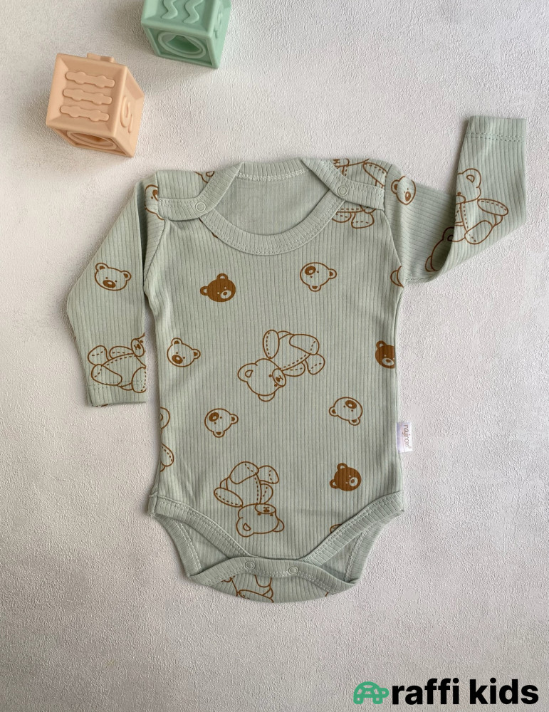 Uzunqol body 3-lü set -Türkiyə istehsalı pambıq uşaq geyimi|Raffi Kids