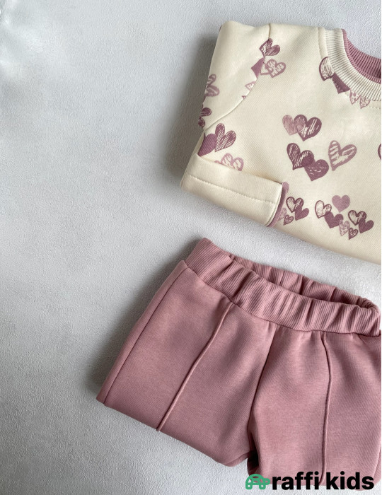 Lavanda 2-li dəst-Türkiyə istehsalı pambıq uşaq geyimi|Raffikids