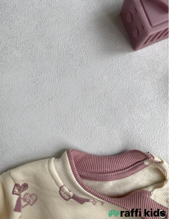 Lavanda 2-li dəst-Türkiyə istehsalı pambıq uşaq geyimi|Raffikids