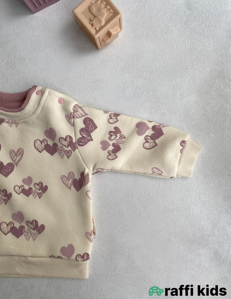 Lavanda 2-li dəst-Türkiyə istehsalı pambıq uşaq geyimi|Raffikids