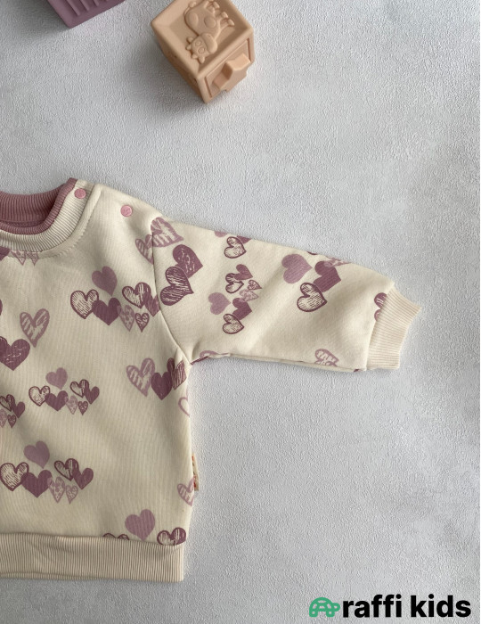 Lavanda 2-li dəst-Türkiyə istehsalı pambıq uşaq geyimi|Raffikids