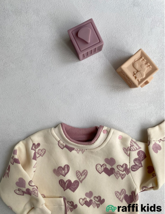 Lavanda 2-li dəst-Türkiyə istehsalı pambıq uşaq geyimi|Raffikids