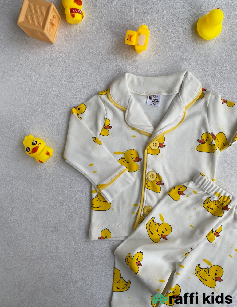 Duck-duck  pijama dəst -Türkiyə istehsalı pambıq uşaq geyimi|Raffi Kids