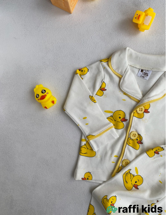 Duck-duck  pijama dəst -Türkiyə istehsalı pambıq uşaq geyimi|Raffi Kids