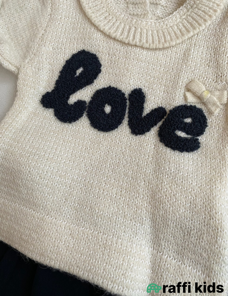 Love 2-li ətək dəst  -Türkiyə istehsalı pambıq uşaq geyimi|Raffi Kids