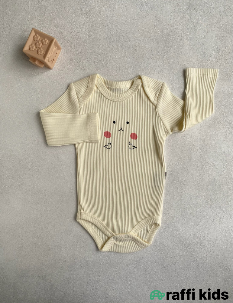 Çəhrayı buludlar 3-lü uzunqol body set -Türkiyə istehsalı pambıq uşaq geyimi|Raffi Kids